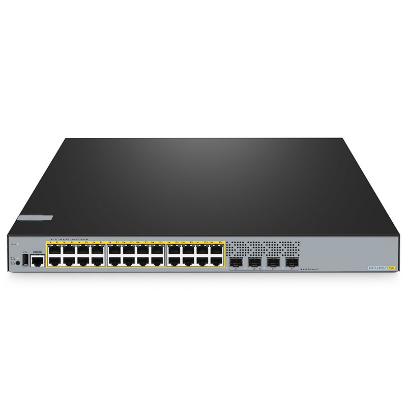 S3270-24TM-P, 24-Port Gigabit Ethernet L2+ PoE+ Switch, 24 x PoE+ Ports @370W, with 4 x 2.5Gb SFP Uplinks, Broadcom Chip