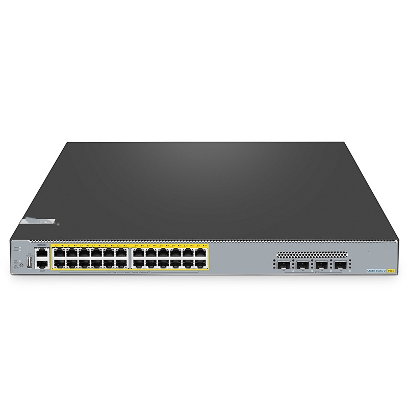 S5860-24MG-U, 24-Port Ethernet L3 PoE++ Switch, 24 x 5GBASE-T/Multi-Gigabit Ports, with 4 x 25Gb SFP28 Uplinks, Support 